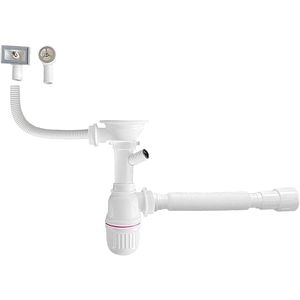 Kit scurgere chiuveta B03 MFO45, plastic si inox, alb