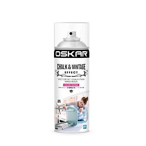 Vopsea spray, alb pur, 400 ML • Oskar Chalk Vintage