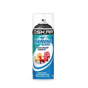 Vopsea spray, negru, 400 ML • Oskar Diamond Gloss