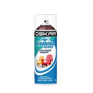 Vopsea spray, rosu visiniu, 400 ml, Oskar Diamond Gloss