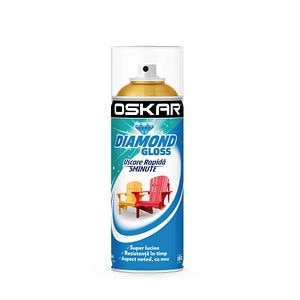 Vopsea spray, galben solar, 400 ml, Oskar Diamond Gloss