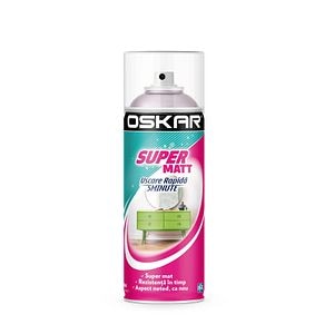 Vopsea spray, alb, 400 ML • Oskar Super Matt