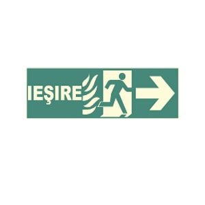 Indicator fotoluminiscent "IESIRE SAGEATA DREAPTA", 30X10