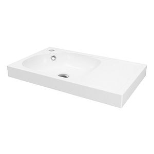 Lavoar baie GOODHOME Maza, rasina, 60.4 x 36.2 cm, alb