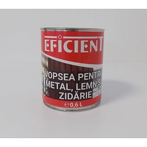 Vopsea Alchidica, Lemn, metal si zidarie, Maro, 0.6L  • Eficient 