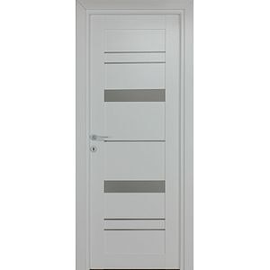 Usa de interior cu geam, alb, reversibila, mdf, 203 x 78 cm, toc inclus • Amyra