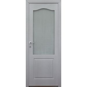 Usa de interior cu geam, alb, reversibila, mdf, 203 x 78 cm, toc inclus • Anatolia