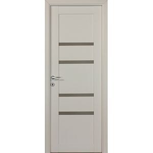 Usa de interior cu geam, alb, reversibila, mdf, 203 x 78 cm, toc inclus  Bella