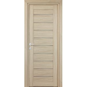 Usa de interior cu geam, maro, reversibila, mdf, 203 x 68 cm, toc inclus  Tarra