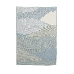 Covor cu peisaj, albastru/gri, polipropilena, 170 x 120 cm • GoodHome Malaita
