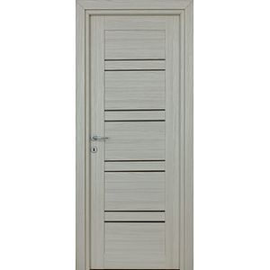 Usa interior Karina, cu geam, reversibila, MDF, 78 x 203 cm, alb