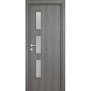 Usa de interior  antracit, reversibila, mdf, 203 x 88 cm, toc inclus • Karpat
