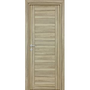 Usa interior Kira, fara geam, reversibila, MDF, 88 x 203 cm, maro deschis