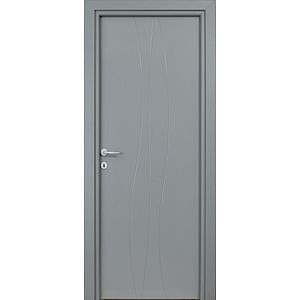 Usa de interior  gri, reversibila, mdf, 203 x 68 cm, toc inclus • Wave