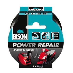 Banda adeziva texturata 5 cm x 25 m Negru  Bison