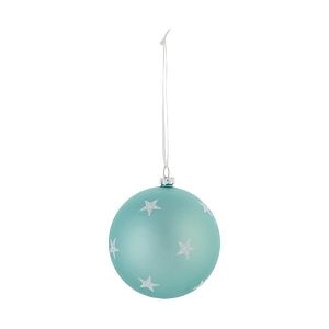 Glob de Craciun, 8 cm, plastic, albastru