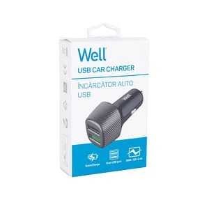Well Incarcator Auto Quick 2 X Usb