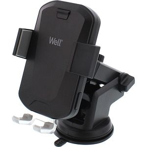 Incarcator auto wireless WELL Plus Slick, 10W, ABS, negru