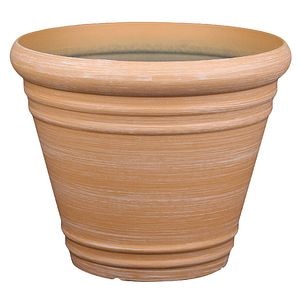 Ghiveci din teracota, maro, forma rotunda, 37 cm diametru • Verve