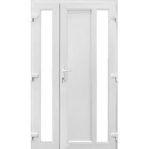 Usa termopan PVC exterior, batanta, cu geam, 4 C, alb, stanga, simpla deschidere, 120 x 205 cm  Aplast