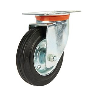 Rola dispozitive cauciuc masiv, placa rulment cu role 160 x 40 mm, 150 kg