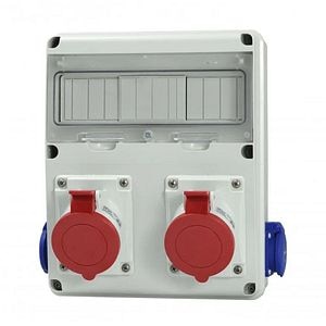 Tablou organizare santier electric, precablat, 11 module, IP44