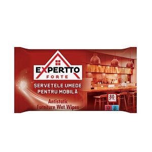 Servetele Umede Mobila, Antistatic, 80 buc  Expertto Forte
