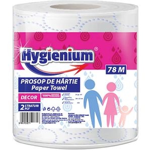 Prosoape de hartie HYGIENIUM Decor, 2 straturi, 78 m