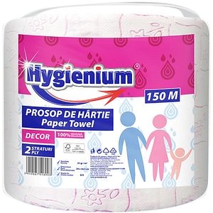 Prosoape de hartie HYGIENIUM Decor, 2 straturi, 150 m