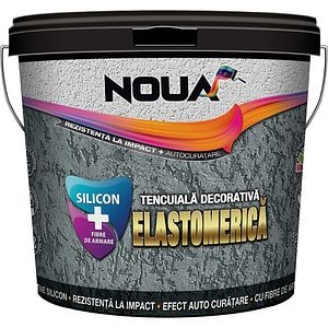 Tencuiala decorativa elastomerica Noua, alb, 1.5 mm, 25 kg