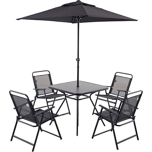 Set mobilier gradina Bahama, 6 piese, negru