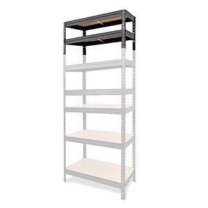 Extensie raft metalic, 2 polite, negru, 67 x 46 x 40 cm • GoodHome Rivet
