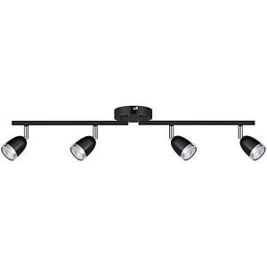 Spot LED Apheliotes GOODHOME, 3 becuri GU10, 7W, metal, negru