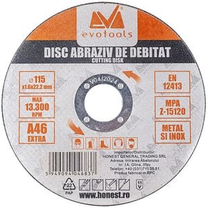 Disc taiere metal, 115 x 1.6 mm  Evotools