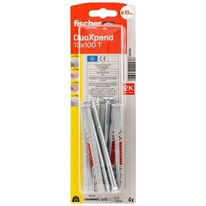 Surub diblu FISCHER Duoxpand 10 x 100mm, 4bucati