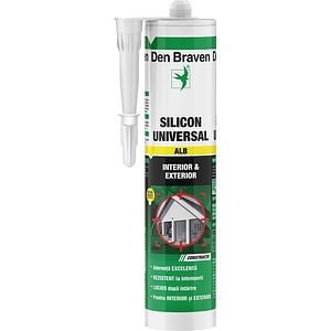 Silicon Universal, Alb, Aplicare Pistol, 280 Ml  Den Braven Diy 