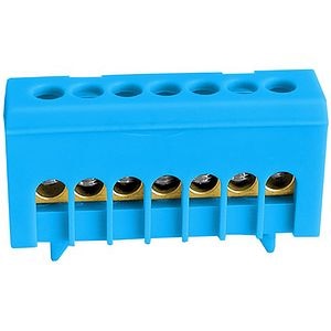 Bara terminala pe sina NOARK, poliamida, 2x3 cm, albastru