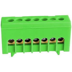 Bara terminala pe sina NOARK, poliamida, 2x3 cm, verde