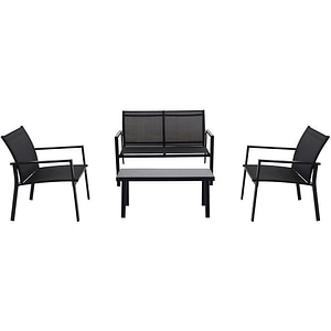 Set mobilier gradina Bahama, 4 piese, negru