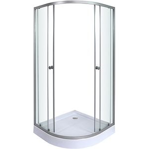 Cabina dus standard Arkell, semirotunda, 90 x 90 x 192 cm, sticla securizata 4mm, profil crom