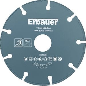 Disc polizor ERBAUER, metal, 115x22.23mm