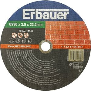 Disc polizor ERBAUER, piatra, 230x22.2mm