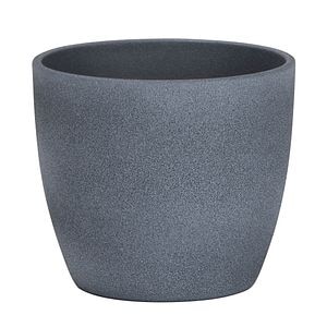 Ghiveci, rotund negru, 25 cm • Scheurich