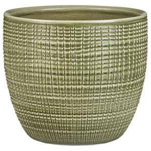 Ghiveci, rotund verde, 12 cm • Scheurich