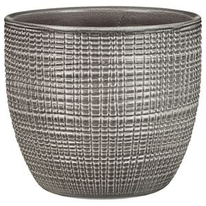 Ghiveci, rotund gri inchis, 12 cm • Scheurich