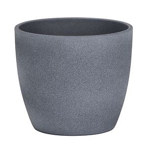 Ghiveci, rotund gri inchis, 16 cm • Scheurich