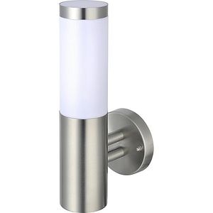 Lampa de exterior perete Hollis, E27, 15W, IP44, argintiu