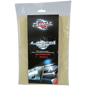 Laveta auto piele de caprioara CARMAX, 30 x 39 cm, 1 buc