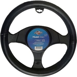 Husa volan auto CARMAX, piele, negru