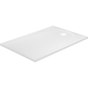 Cadita dus GOODHOME Cavally, dreapta, compozit pe baza de rasina, 100 x 80 x 3 cm, alb